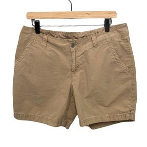 Columbia Khaki Cotton Shorts Size 10 Casual Outdoor Hiking Lightweight